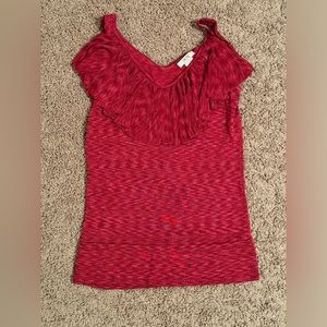 Cache ruffle tank blouse